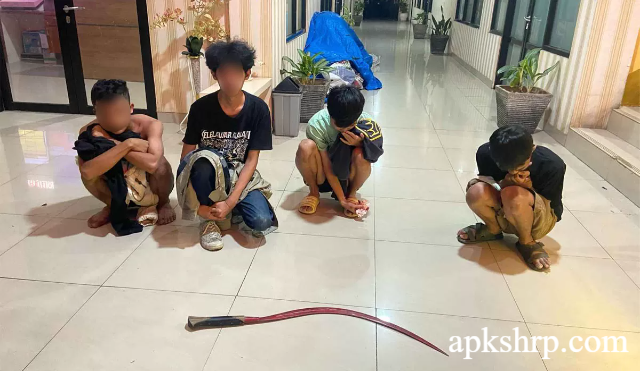 ABG Bogor Diciduk Bawa Celurit di Rel Dini Hari
